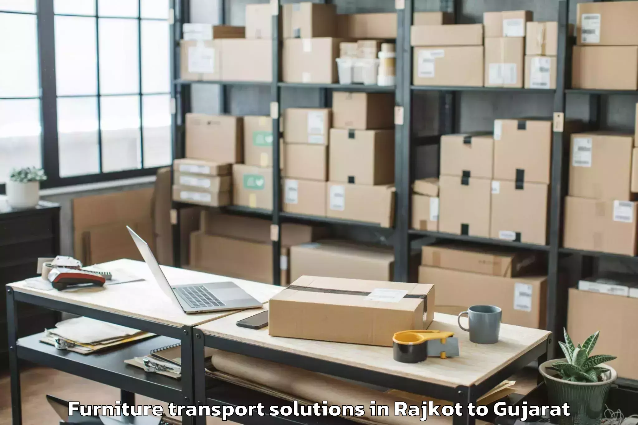 Get Rajkot to Jambughoda Furniture Transport Solutions